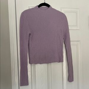 Old Navy Lilac Ribbed Mock Neck Sweater